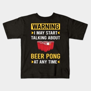 Warning Beer Pong Kids T-Shirt